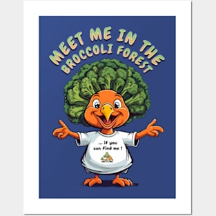 Funny broccoli thanksgiving turkey Posters and Art